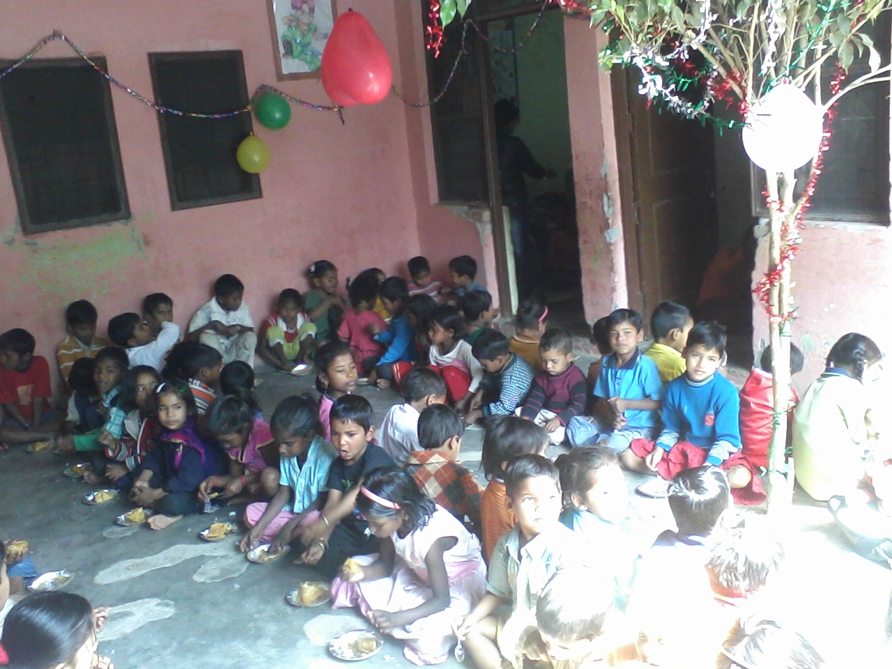 Birthday celebration with children at RHSS